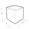 Azar Displays 5'' Deluxe Clear Acrylic Square Cube Bin for Counter, 2PK 556305-GS-2PK